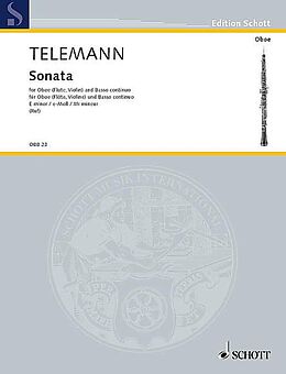 Georg Philipp Telemann Notenblätter Sonate e-Moll