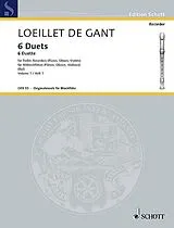 Jean Baptiste Loeillet de Gant Notenblätter 6 Duette Band 1