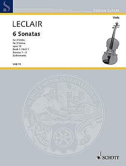 Jean Marie l'Ainé Leclair Notenblätter Sechs Sonaten op. 12 Heft 1