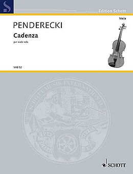 Krzysztof Penderecki Notenblätter Cadenza