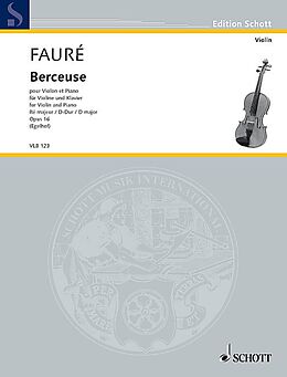 Gabriel Urbain Fauré Notenblätter Berceuse D-Dur op.16