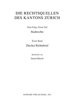 Fester Einband Zürcher Richtebrief von 