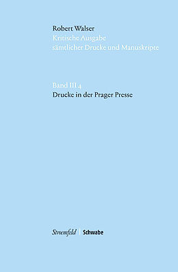 Fester Einband Drucke in der Prager Presse von Robert Walser