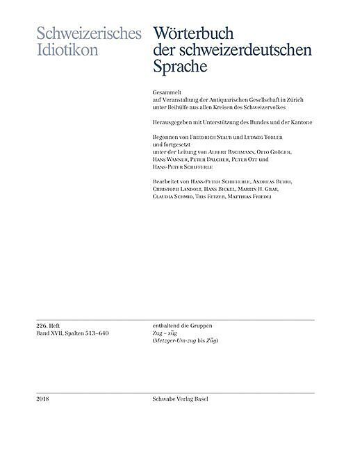 Schweizerisches Idiotikon, XVII, Heft 226
