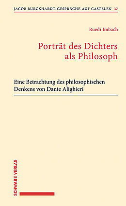 Kartonierter Einband Porträt des Dichters als Philosoph von Ruedi Imbach