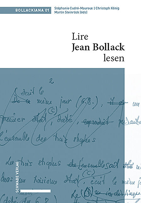 Lire Jean Bollack  Jean Bollack lesen