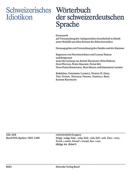 Schweizerisches Idiotikon, Band XVII, Heft 232