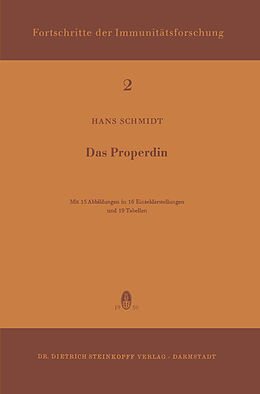Kartonierter Einband Das Properdin von H. Schmidt