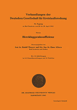 Kartonierter Einband Herzklappeninsuffizienz von Rudolf Thauer, Claus Albers