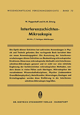 Kartonierter Einband Interferenzschichten-Mikroskopie von Werner Pepperhoff, Hans-Heinrich Ettwig