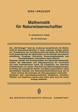 Kartonierter Einband Mathematik für Naturwissenschaftler von H. Sirk