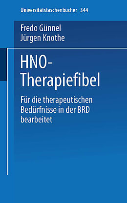 Kartonierter Einband HNO-Therapiefibel von F. Günnel, J. Knothe