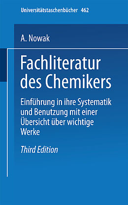 Kartonierter Einband Fachliteratur des Chemikers von A. Nowak