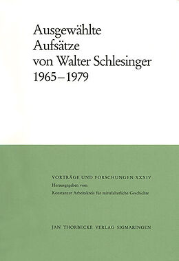 Fester Einband Ausgewählte Aufsätze von Walter Schlesinger 1965-1979 von 