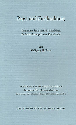 Kartonierter Einband Papst und Frankenkönig von Wolfgang H Fritze