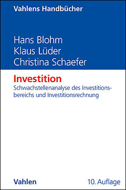 Fester Einband Investition von Hans Blohm, Klaus Lüder, Christina Schaefer