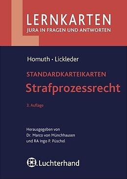 Kartonierter Einband Strafprozessrecht von Andreas Homuth, Andreas Lickleder