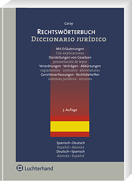 Kartonierter Einband Rechtswörterbuch von Catalina Garay y Chamizo