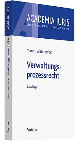 Kartonierter Einband Verwaltungsprozessrecht von Thomas Mann, Volker Wahrendorf