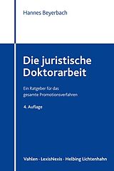 Kartonierter Einband Die juristische Doktorarbeit von Hannes Beyerbach