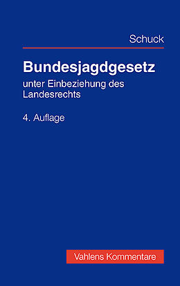 Fester Einband Bundesjagdgesetz von 