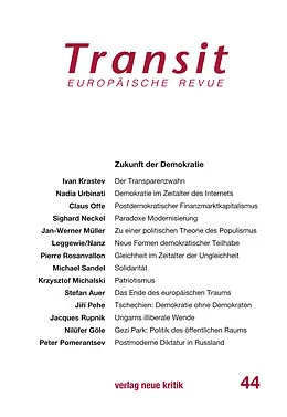 E-Book (pdf) Transit 44. Europäische Revue von Michael Sandel, Jacques Rupnik