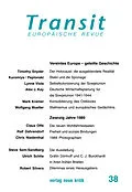 E-Book (epub) Transit 37. Europäische Revue von Alan Wolfe, Heinz Bude, Claus Leggewie