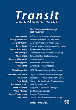 E-Book (epub) Transit 50 von Timothy Garton Ash, Jacques Rupnik, Karl Schlögel