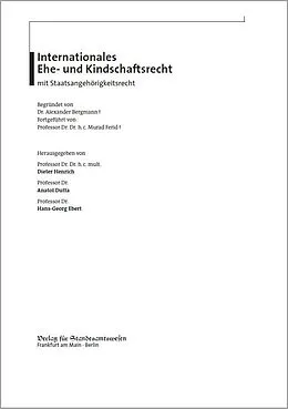 E-Book (pdf) Internationales Ehe- und Kindschaftsrecht mit Staatsangehörigkeitsrecht von Dr. Eleftherios J. Kastrissios