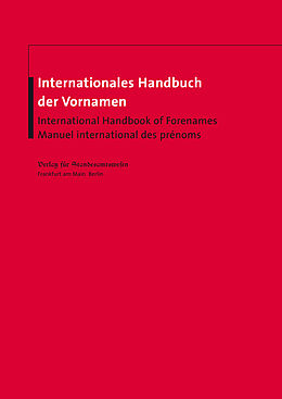 Kartonierter Einband Internationales Handbuch der Vornamen von Otto Nüssler