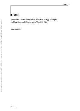 E-Book (pdf) Familienrecht Türkei von Christian Rumpf, Hanswerner Odendahl
