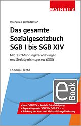 E-Book (pdf) Das gesamte Sozialgesetzbuch SGB I bis SGB XIV von Walhalla Fachredaktion