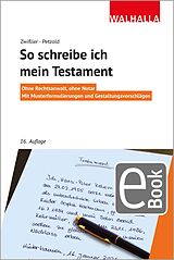 E-Book (pdf) So schreibe ich mein Testament von Finn Zwißler, Sascha Petzold