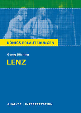 Kartonierter Einband Lenz von Georg Büchner. Königs Erläuterungen. von Georg Büchner