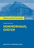 E-Book (epub) Sommerhaus, später. Königs Erläuterungen. von Judith Hermann, Ralf Gebauer