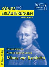 E-Book (pdf) Minna von Barnhelm von Gotthold Ephraim Lessing. Textanalyse und Interpretation. von Gotthold E Lessing