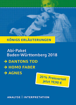 Kartonierter Einband Abitur Baden-Württemberg 2018  Königs Erläuterungen Paket von Georg Büchner, Max Frisch, Peter Stamm