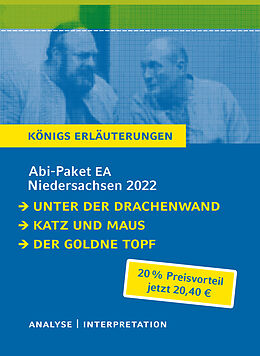 Kartonierter Einband Abitur Deutsch Niedersachsen 2022 EA - Königs Erläuterungen-Paket von Günter Grass, Arno Geiger, E.T.A. Hoffmann