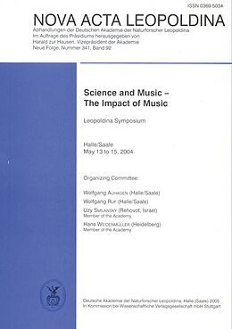 Kartonierter Einband Science and Music - The Impact of Music von Wolfgang Auhagen, Wolfgang Ruf, Uzy Smilansky