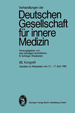 Kartonierter Einband 86. Kongreß von Professor Dr. Bernhard Schlegel