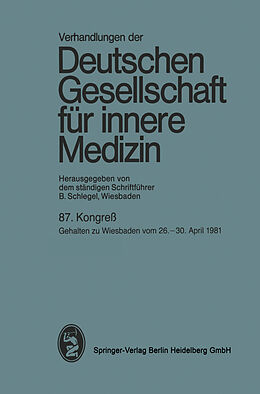 Kartonierter Einband 87. Kongreß von Professor Dr. Bernhard Schlegel