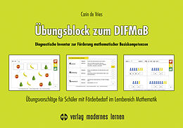 Kartonierter Einband Übungsblock zum DIFMaB (Diagnostisches Inventar zur Förderung mathematischer Basiskompetenzen) von Carin de Vries