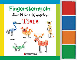 Kartonierter Einband Fingerstempeln für kleine Künstler-Set - Tiere von Norbert Pautner