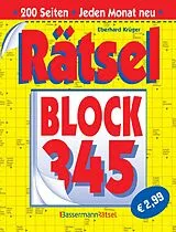Kartonierter Einband Rätselblock 345 von Eberhard Krüger