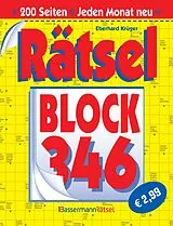 Kartonierter Einband Rätselblock 346 von Eberhard Krüger