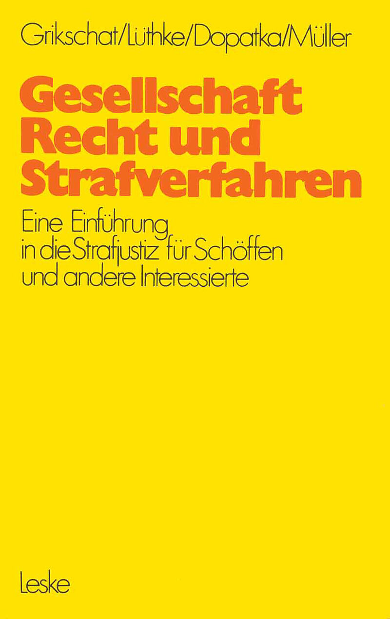Gesellschaft, Recht und Strafverfahren