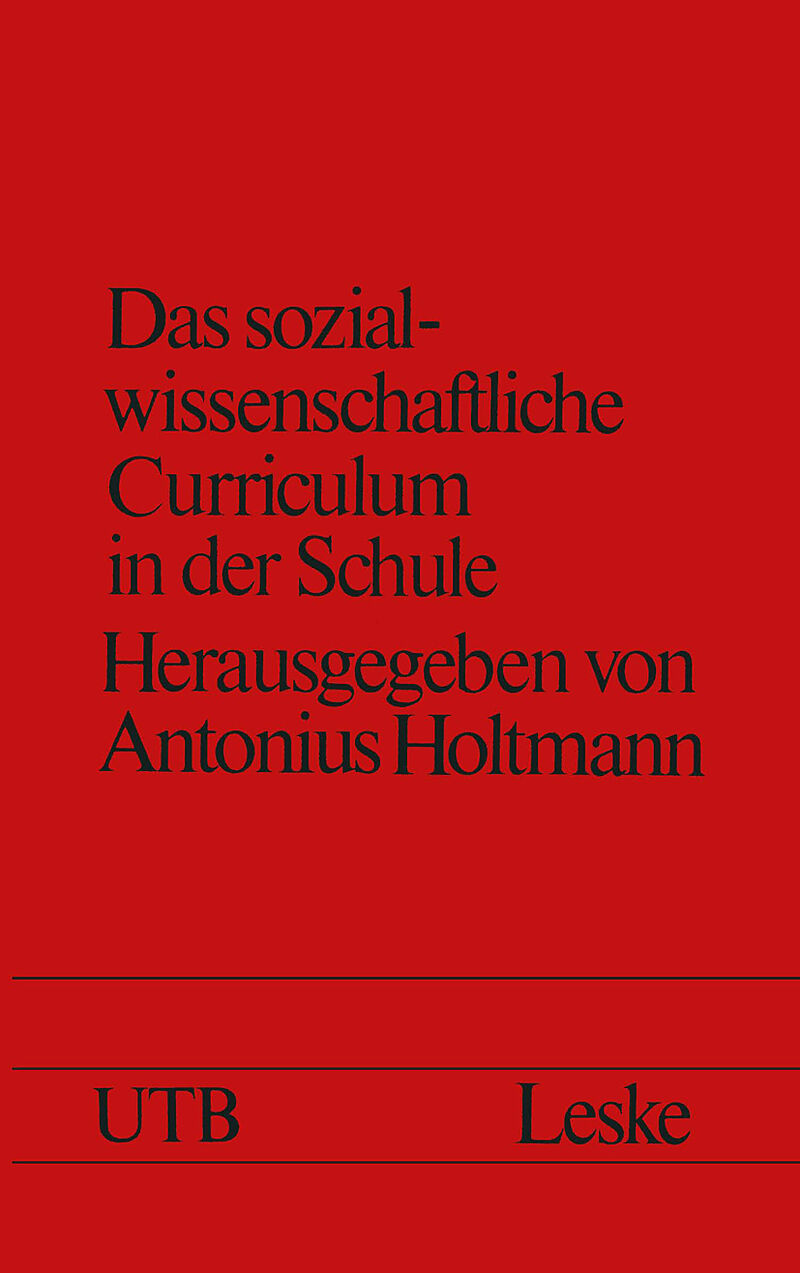 Das sozialwissenschaftliche Curriculum in der Schule