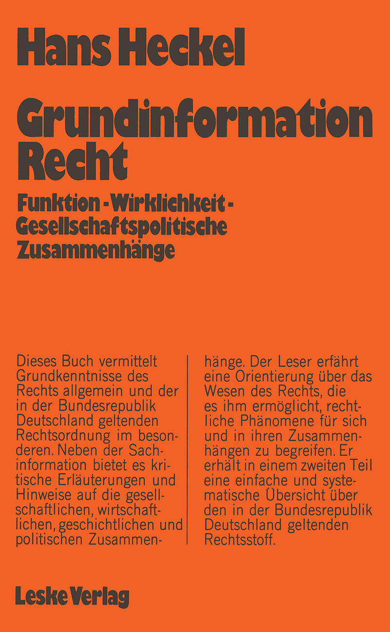 Grundinformation Recht