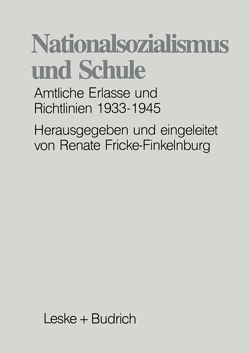 Nationalsozialismus und Schule