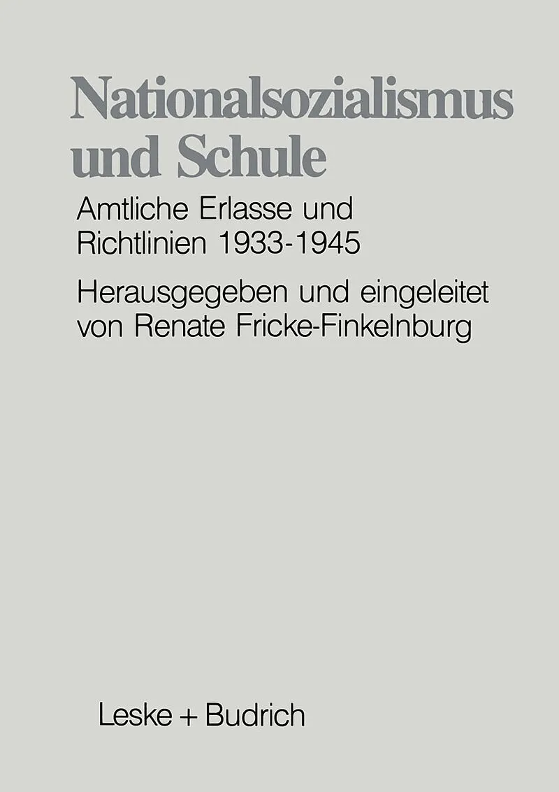 Nationalsozialismus und Schule
